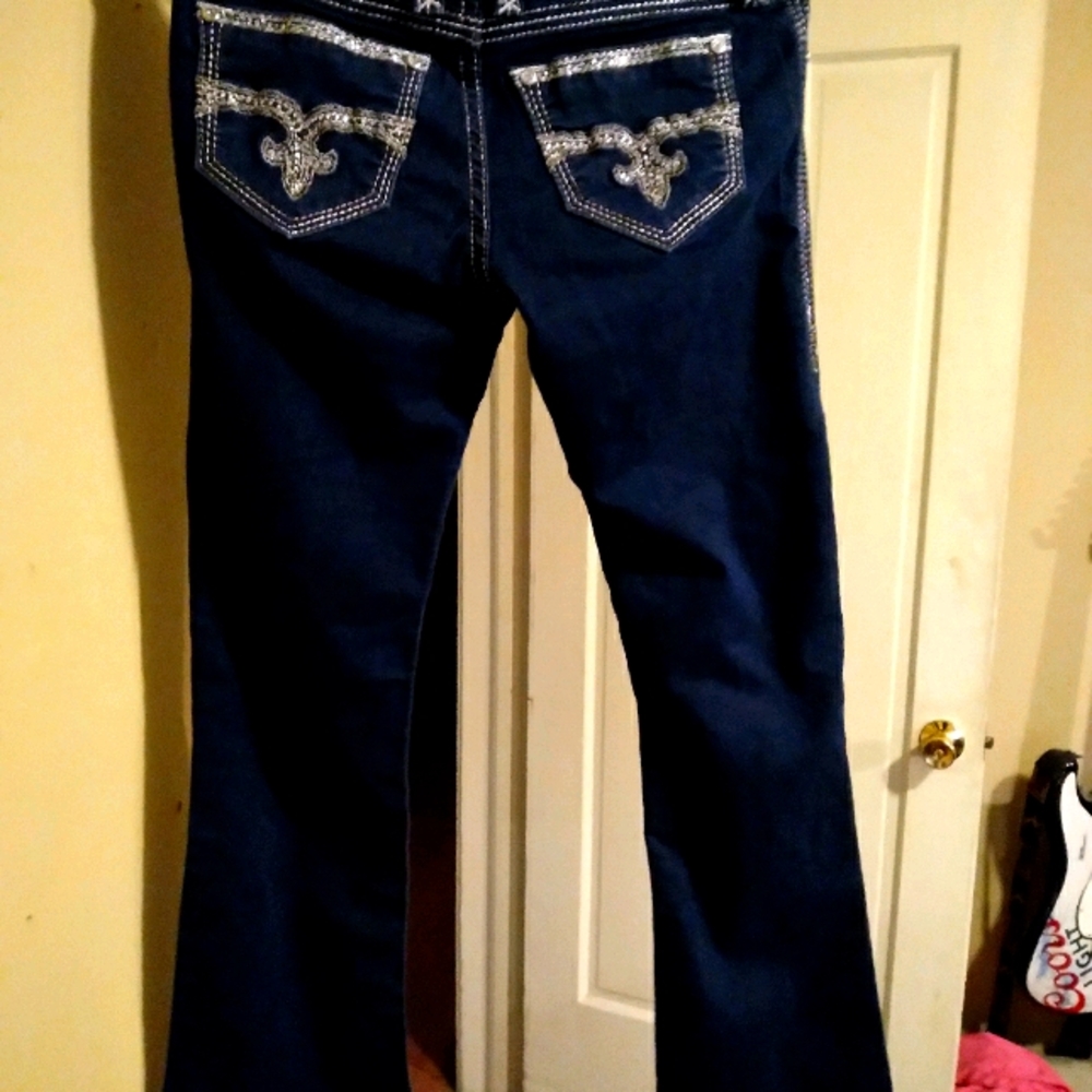 Rock Revival 25 bling never worn dark wash